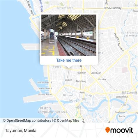 How to get to Tayuman in Manila by bus or train?