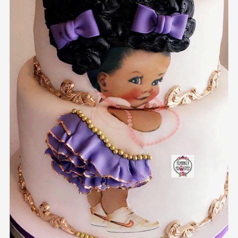 Royal Purple Afro Puff Baby Cake Baby Shower Cakes Princess Cupcakes