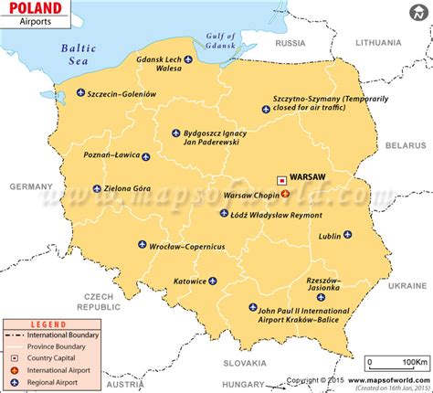 airports  poland poland airports map