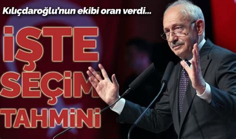 Cumhuriyet on Twitter Kılıçdaroğlu nun ekibi oran verdi İşte seçim