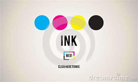 Cmyk Ink Design Graphics Creativity Concept Stock Illustration