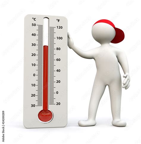 3d Man Thermometer Stock Illustration Adobe Stock