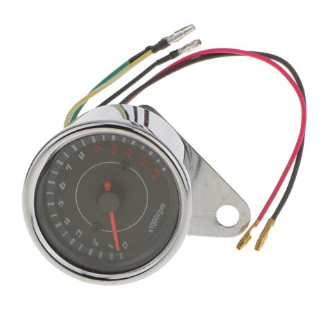 Universal Silber Metall Motorrad Tachometer Tach Meter Messger T