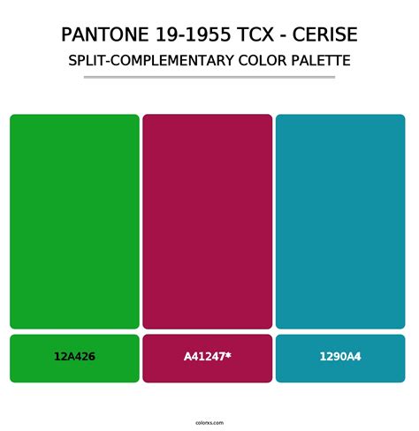 Pantone 19 1955 Tcx Cerise Color Palettes