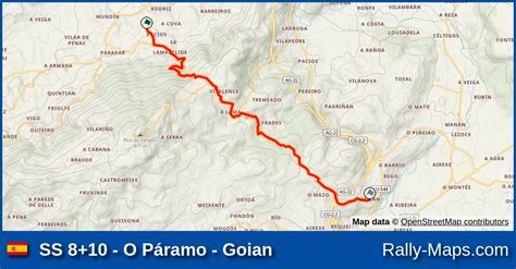 SS 8 10 O Páramo Goian stage map Rallye San Froilán 2022