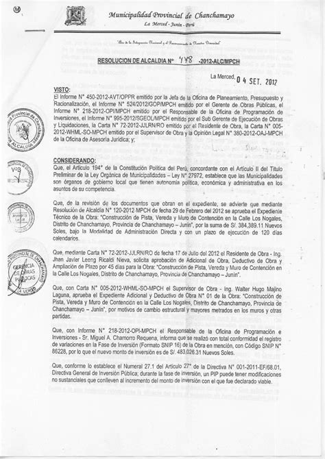 PDF Munichanchamayo Gob Pemunichanchamayo Gob Pe Doc Resolucion 2012