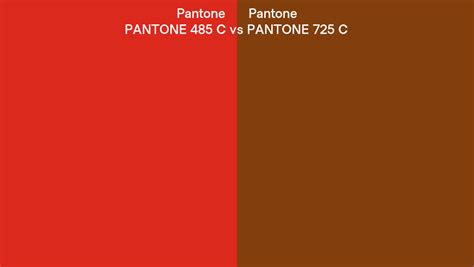 Pantone 485 C Vs Pantone 725 C Side By Side Comparison