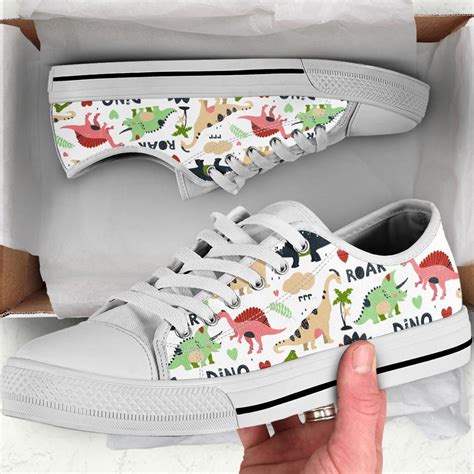 Dinosaur Shoes Dinosaur Sneakers Dinosaur Women Shoes Etsy