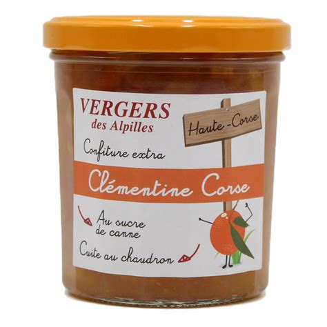 Confiture clémentine de Corse Vergers des Alpilles 370g Les