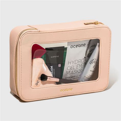 Nécessaire Nude Transparência Crystal Case Rosa