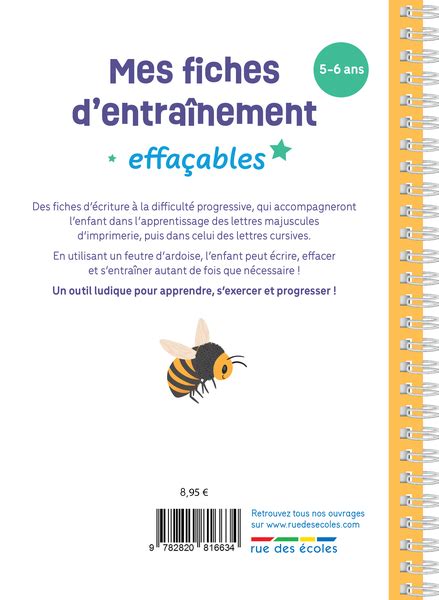 Mes Fiches D Entra Nement Effa Ables Criture Ans Maternelle