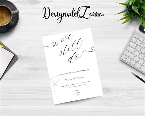 Editable Vow Renewal Invitation Customizable Renewal Of Vows Invite