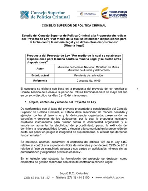 Propuesta Sin Radicar Proyecto De Ley Por Medio