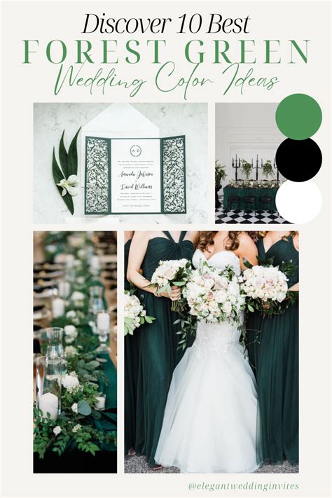 Top 10 Color Ideas To Blend Forest Green In Your Wedding 2023