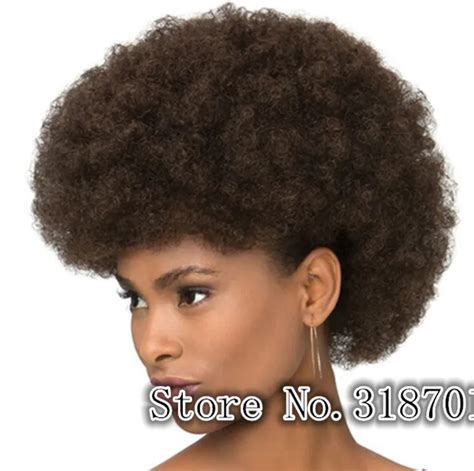 Buy Dark Brown Colour African Afro Wigs For Black Men Or Women Free Shipping