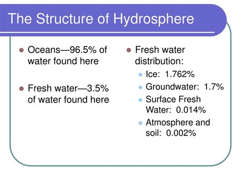 Ppt The Structure Of Hydrosphere Powerpoint Presentation Free Download Id 2994508