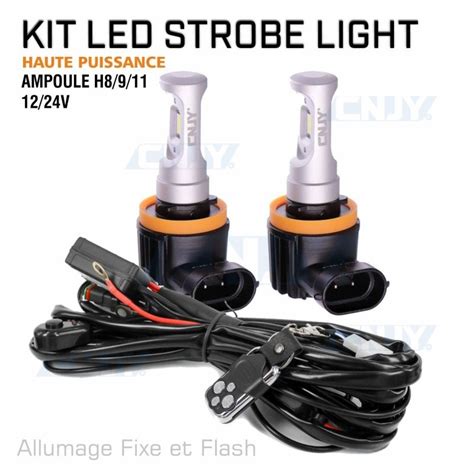 Kit De Ampoules Led H Strobo Et Fixe Haute Puissance V V