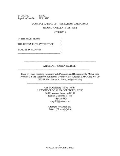 Appellate Brief Template Microsoft Word Free Nisma