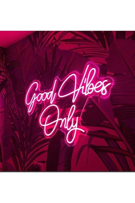 OBDesign Kırmızı Good Vibes Only Neon Led Duvar Tabela Pleksi Fiyatı