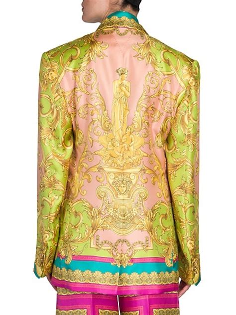 Shop Versace Single Breasted Medusa Silk Blazer Saks Fifth Avenue