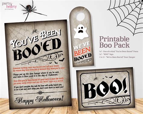 Printable Weve Been Booed Digital Youve Been Booed Boo Sign Boo Door Hanger Halloween