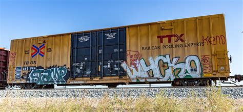 Train Boxcar Graffiti TTX | Train graffiti, Freight train graffiti ...