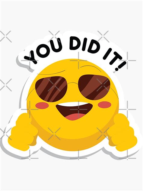 You Did It Emoji Sticker Cute Sticker For Sale By Dangngocthuc992