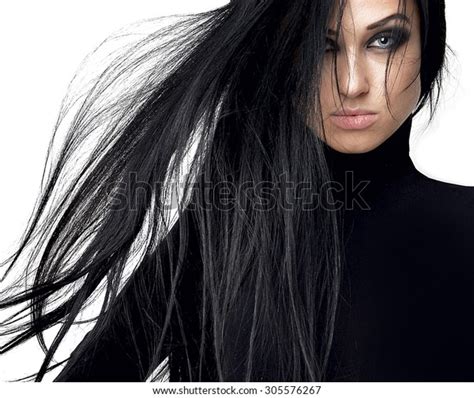 Beautiful Brunette Girl Healthy Long Hair Stock Photo 305576267 Shutterstock