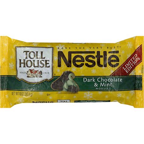 Nestle Toll House Winter Dark Chocolate And Mint Morsels Baking Chips