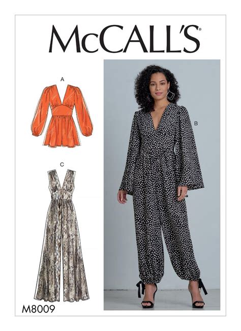 M8009 Misses Romper And Jumpsuits Sewing Pattern McCall S Patterns