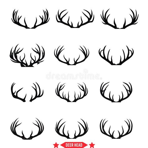 Stylized Deer Head Vector Pack Intricate Silhouettes Perfect For