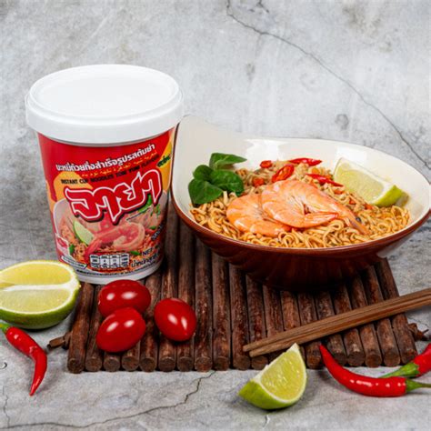 Лапша быстрого приготовления "Jaya" со вкусом Том Ям 60 грамм, Тайланд ...