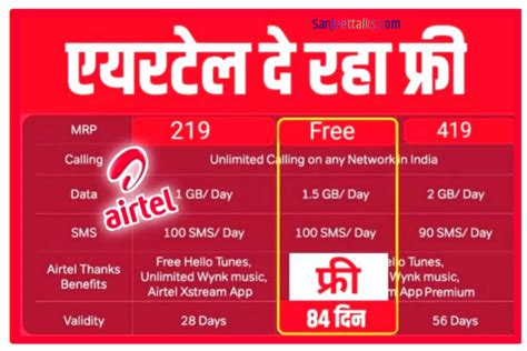 Airtel 84 Day Free Recharge Plan एयरटेल अपने ग्राहक को दे रहा है। 84