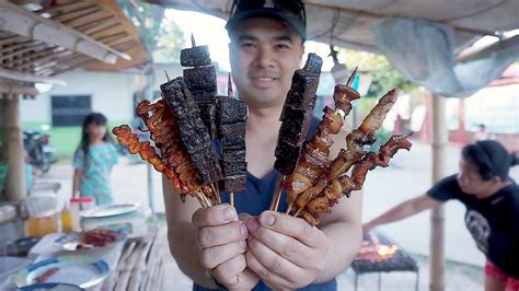 Filipino Street Food Isaw Betamax Pig´s Face Alfie Etas Youtube