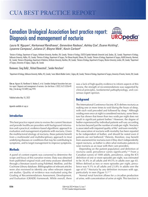 Pdf Canadian Urological Association Best Practice Report Diagnosis