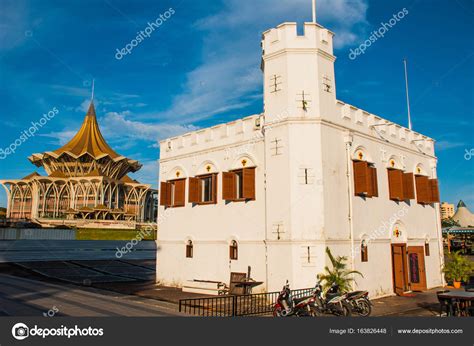 Square Tower At Waterfront In Kuching Sarawak Malaysia Borneo Stock