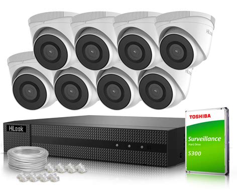 Zestaw Do Monitoringu 8x IPCAM T5 5MPx IR 30m HiLook By Hikvision IVEL