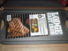 Lodge mfg cast iron grill griddle combo