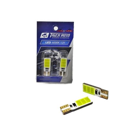 Par 2 T10 Pingo Lanterna Dianteira Placa Led Cob 6000k 12v Shopee