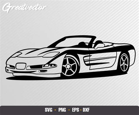 2001 Corvette L Eps Svg Png Dxf L Vector Art Etsy