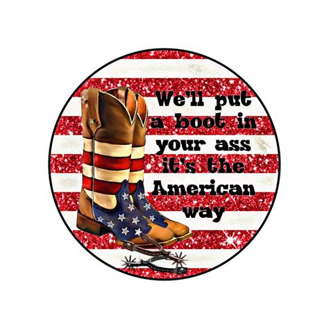 Round Wreath Sign 8 Inch Americana Wreath Sign 8 Patriotic Wreath