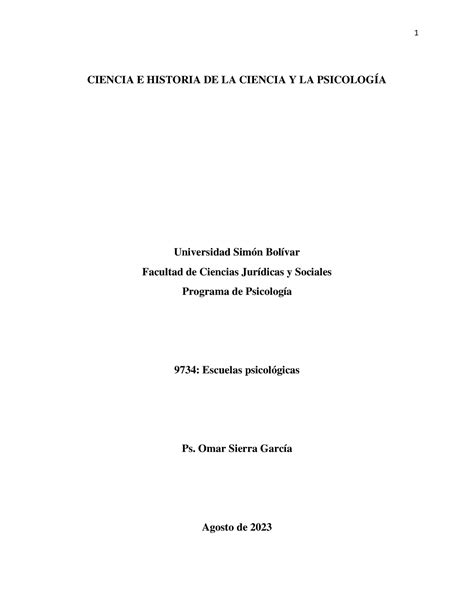 Ciencia E Historia De La Ciencia Y La Psicolog A Ciencia E Historia