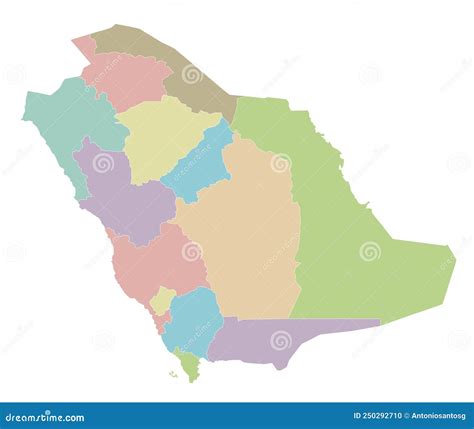 Blank Map Of Saudi Arabia With Provinces And Administrative Divisions