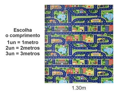 Tapete Infantil Pista 1 30m Engatinhar Atividade Termico Bb