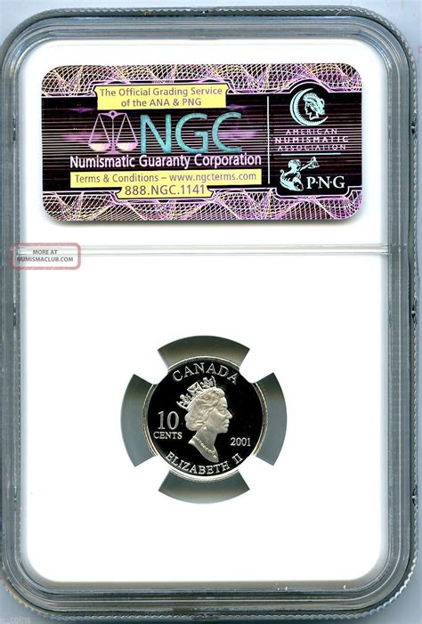 2001 Canada Silver Proof 10 Cent Ngc Pf69 Year Of Volunteers Special