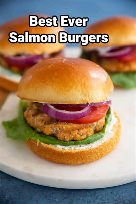 Salmon Burgers Recipe Mediterranean Style • Unicorns In The Kitchen