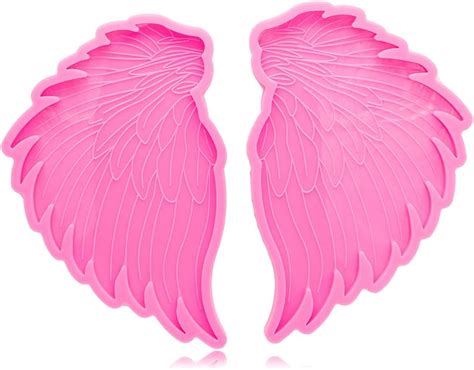 Amazon Large Square Silicone Mold And Angel Wings Mold Set Resin