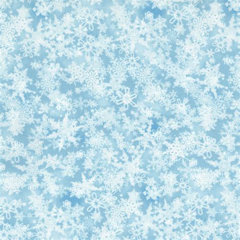 Holiday Accents Classics Falling Snow Sky Blue Fabric