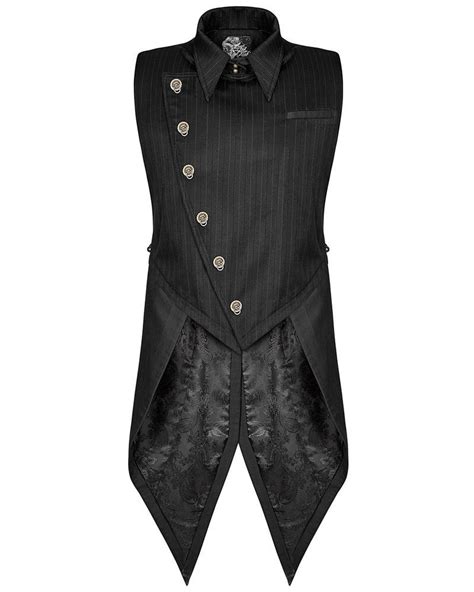 Details About Punk Rave Mens Steampunk Waistcoat Tailcoat Vest Black Gothic Victorian Wedding