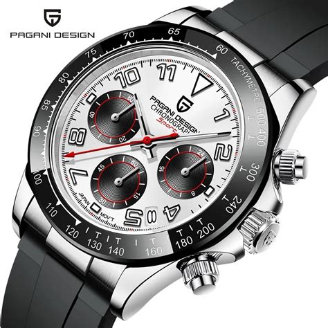 Pagani Design męskie sportowe japonia Seiko zegarki kwarcowe 100M